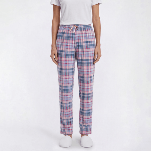 Petite Jessica Simpson Plaid Velour Pajama Bottoms