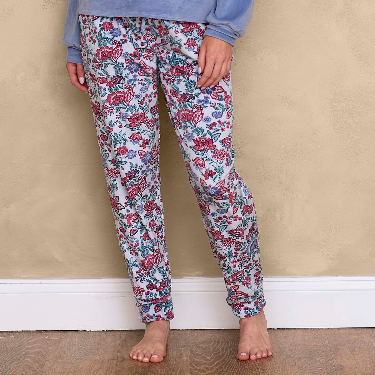 Womens Jessica Simpson Paisley Velour Pajama Bottoms