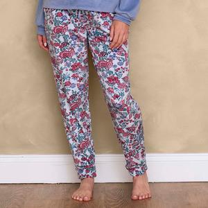 Womens Jessica Simpson Paisley Velour Pajama Bottoms