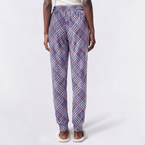 Womens Jessica Simpson Rainbow & Plaid Velour Pajama Bottoms alternate view