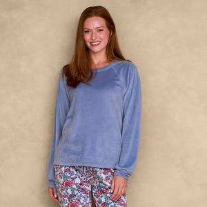 Womens Jessica Simpson Long Sleeve Velour Raglan Pajama Top