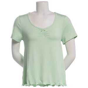 Womens Jessica Simpson Short Sleeve Solid Cinched Pajama Tee alternate view
