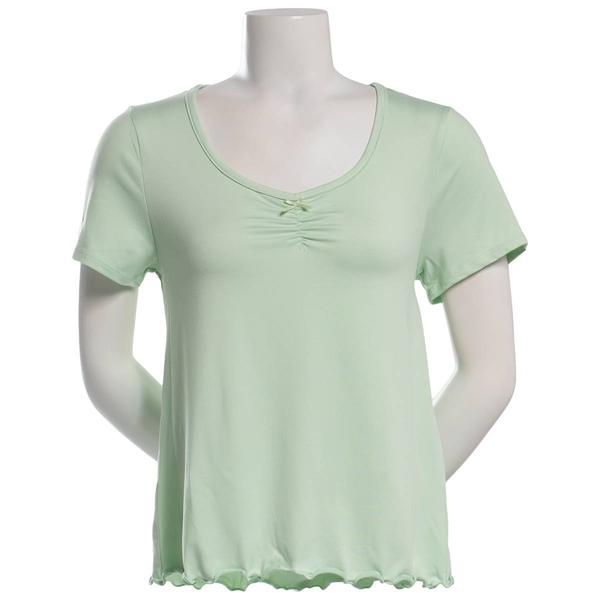 Womens Jessica Simpson Short Sleeve Solid Cinched Pajama Tee alternate view