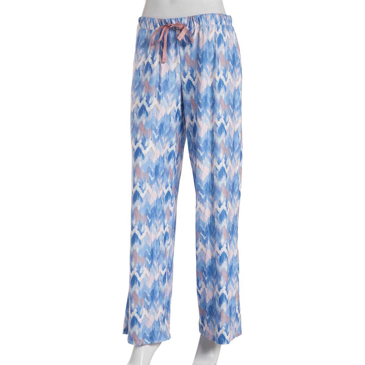 Plus Size Jessica Simpson Watercolor Chevron Pajama Pants W/Tie