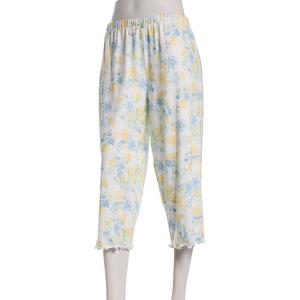 Petite Jessica Simpson Floral Citrus Lettuce Edge Pajama Capris