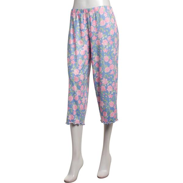 Petite Jessica Simpson Flowers Lettuce Edge Pajama Capris