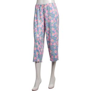 Petite Jessica Simpson Flowers Lettuce Edge Pajama Capris