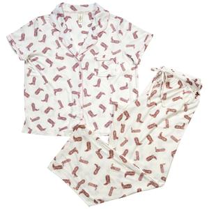 Womens Jessica Simpson Heart & Boots Long Leg Pajama Set