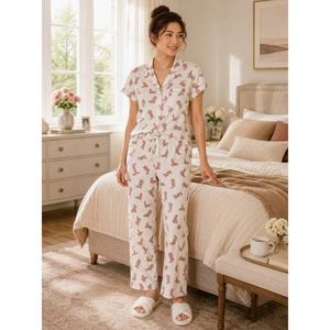 Womens Jessica Simpson Heart & Boots Long Leg Pajama Set