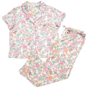 Womens Jessica Simpson Short Sleeve Paisley Long Leg Pajama Set