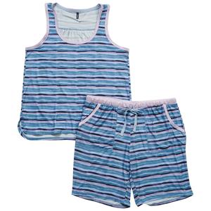 Womens IZOD(R) Watercolor Stripe Tank & Bermuda Short Pajama Set
