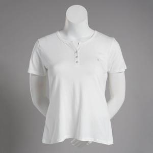 Womens IZOD(R) Short Sleeve Logo Button Pajama Tee