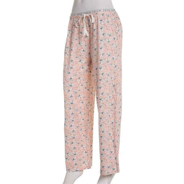 Womens IZOD(R) Floral Logo Waist Pajama Pants