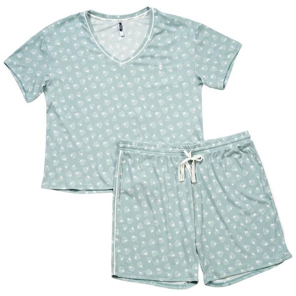 Petite IZOD(R) Short Sleeve Ditsy Bermuda Pajama Set alternate view