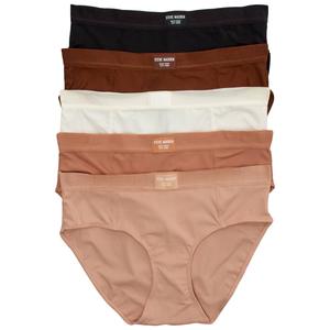 Womens Steve Madden 5pk. Ribbed Hipster Panties - SM64272A5