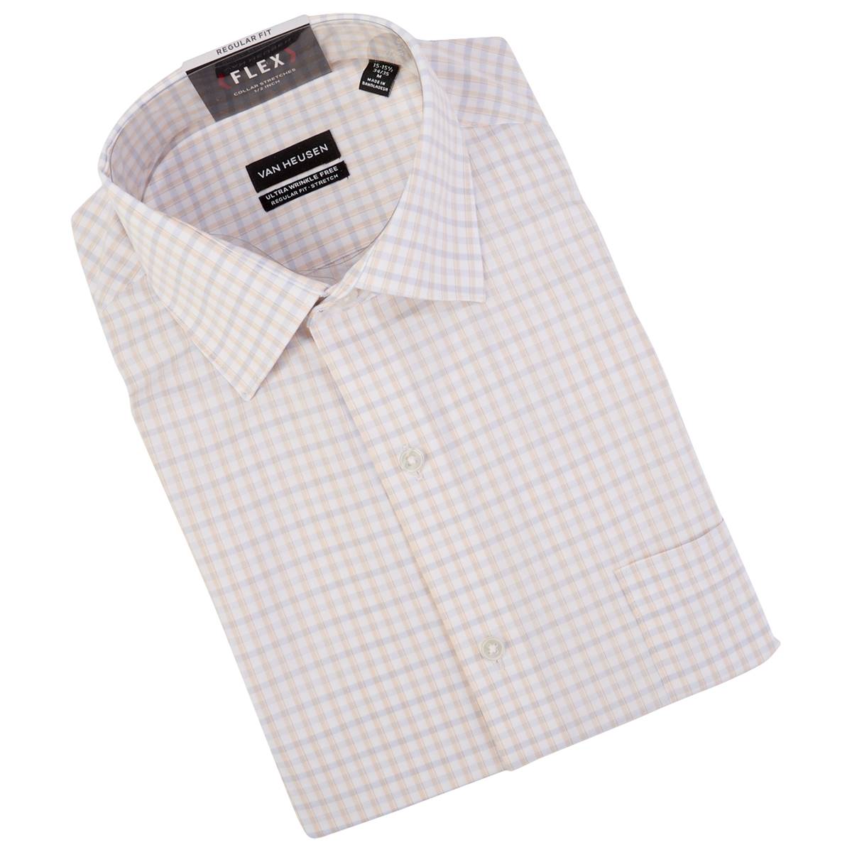 Mens Van Heusen(R) Regular Fit Wrinkle Free Dress Shirt - Apricot