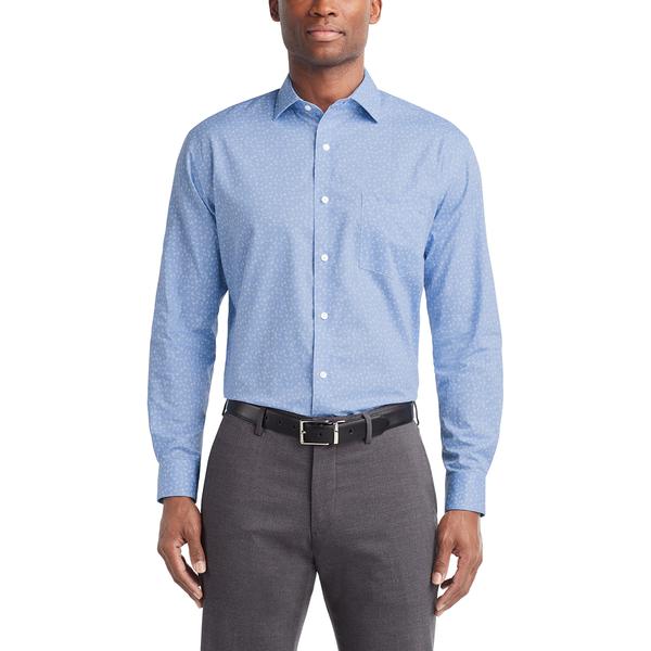 Mens Van Heusen(R) Regular Fit Wrinkle Free Dress Shirt - Denim