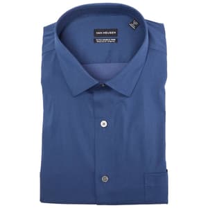 slim fit dress slacks Performance Knit Solid Short Sleeve Button Up Shirt