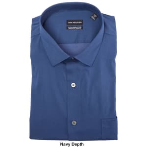 slim fit dress slacks Van Heusen Men's Flex Collar Stretch Slim Fit Solid Dress Shirt main image 1