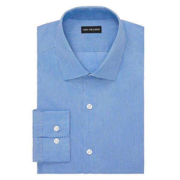 Mens Van Heusen(R) Regular Fit Geometric Dress Shirt - Galaxy Blue