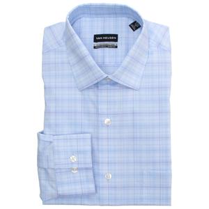 Mens Van Heusen(R) Plaid Regular Fit Dress Shirt - Cloud Blue