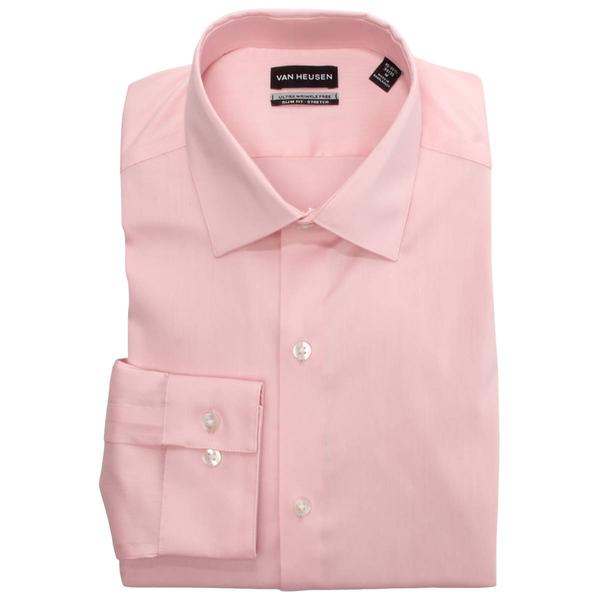 Mens Van Heusen(R) Slim Fit Ultra Wrinkle-Free Dress Shirt - Peony