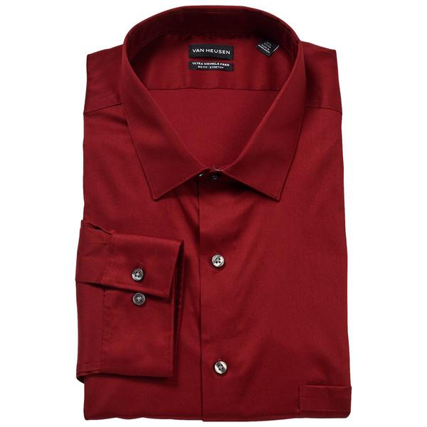 Mens Big Fit Van Heusen(R) Wrinkle Free Dress Shirt - Mulberry