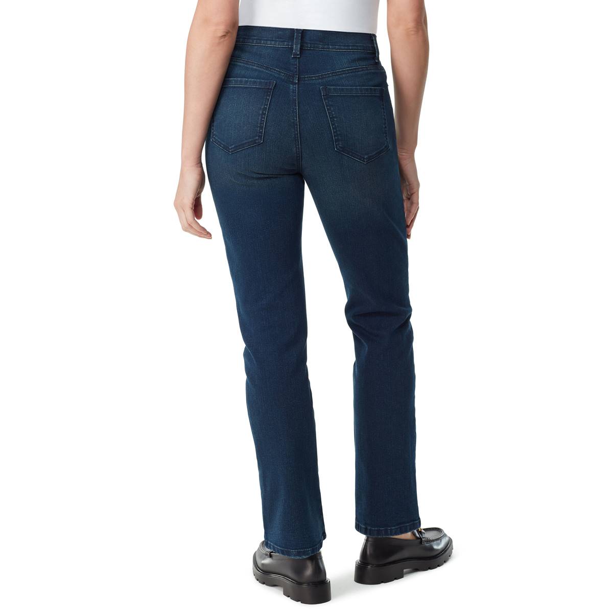 Petite Gloria Vanderbilt Amanda 5-Pocket Average Straight Jeans