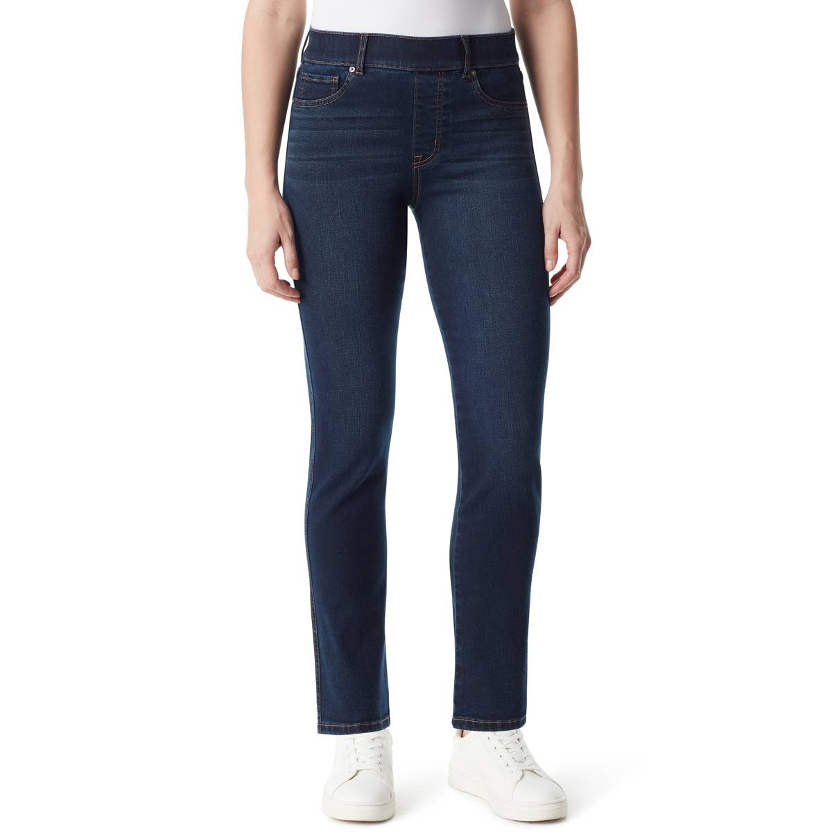 Petite Gloria Vanderbilt Shape Effect Pull On Straight Leg Jeans