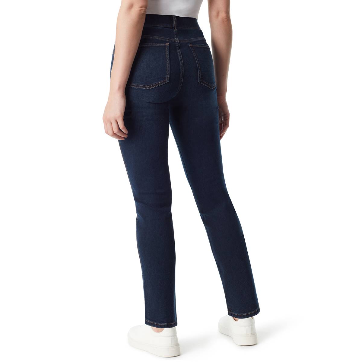 Petite Gloria Vanderbilt Shape Effect Pull On Straight Leg Jeans