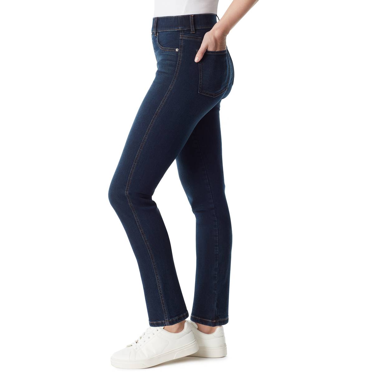 Womens Gloria Vanderbilt Shape Effect Straight Leg Pull On Jeans