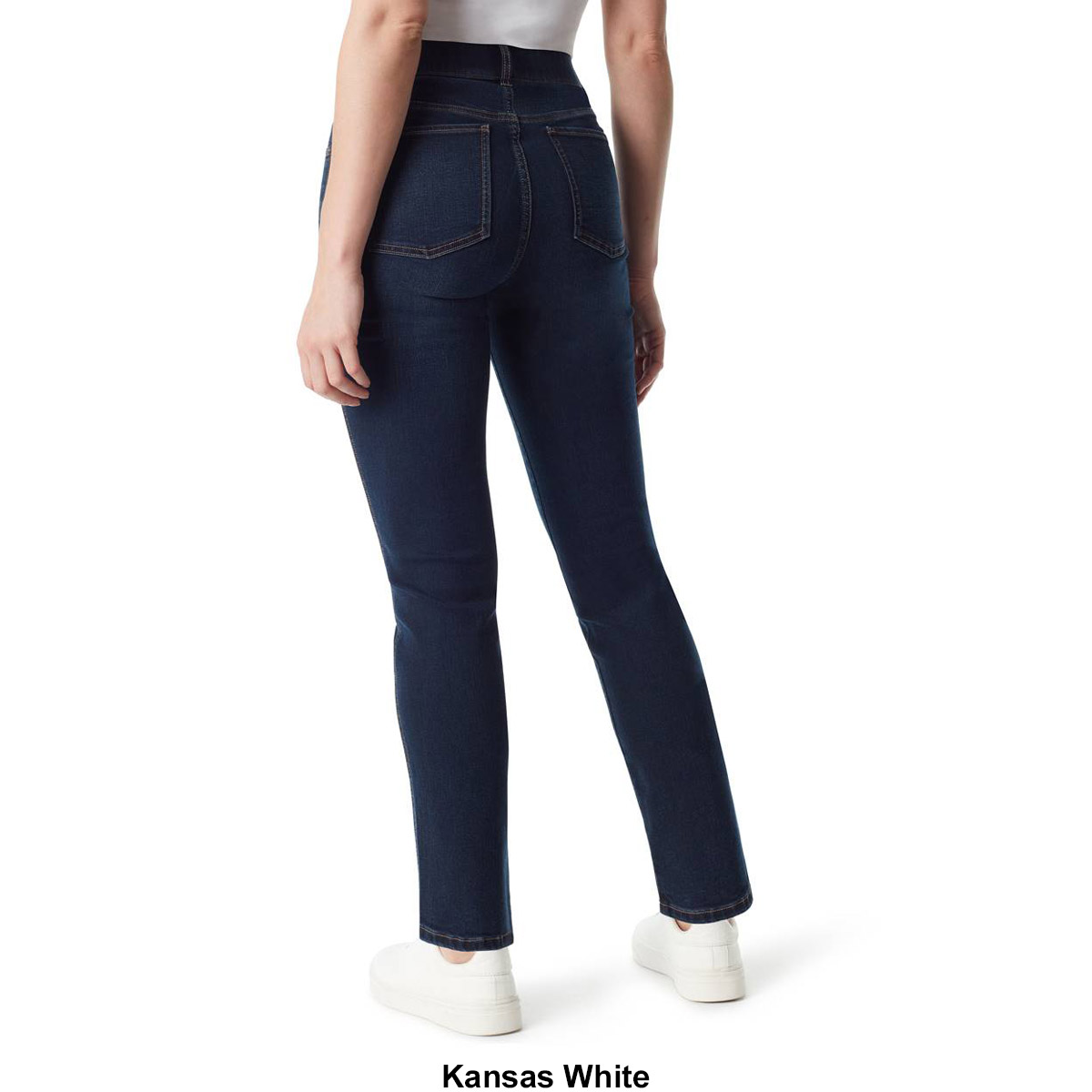 Womens Gloria Vanderbilt Shape Effect Straight Leg Pull On Jeans