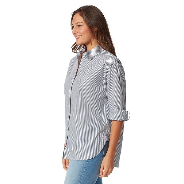 Womens Gloria Vanderbilt Amanda Stripes Casual Button Down Top alternate view