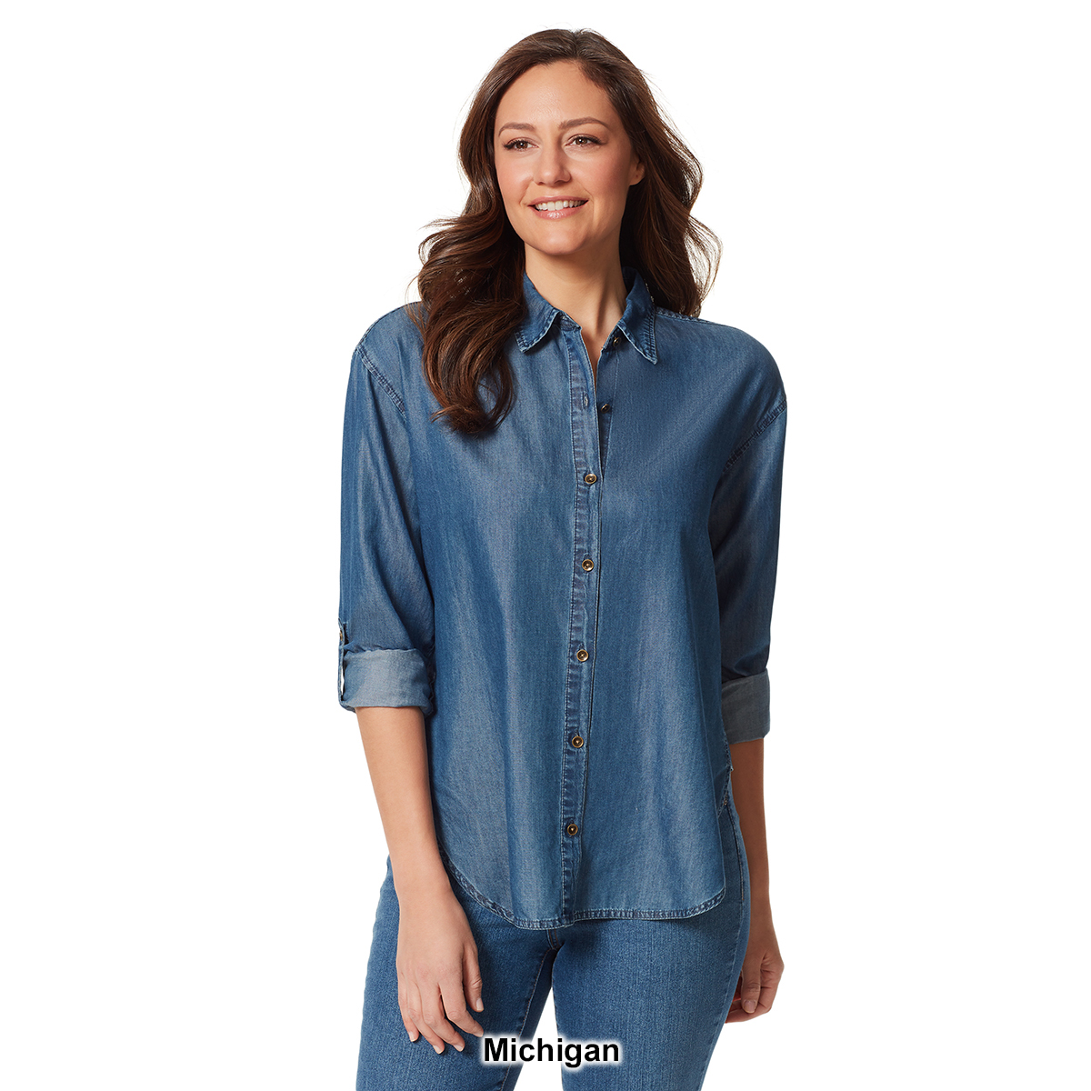 Womens Gloria Vanderbilt Amanda Casual Button Down Top