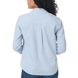 Womens Gloria Vanderbilt Livia Chambray Stripe Casual Button Down alternate view