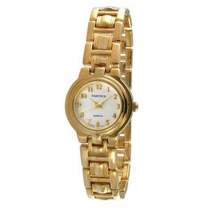 Womens TIMETECH Gold Plated Link Bracelet Dress Watch - 2679L