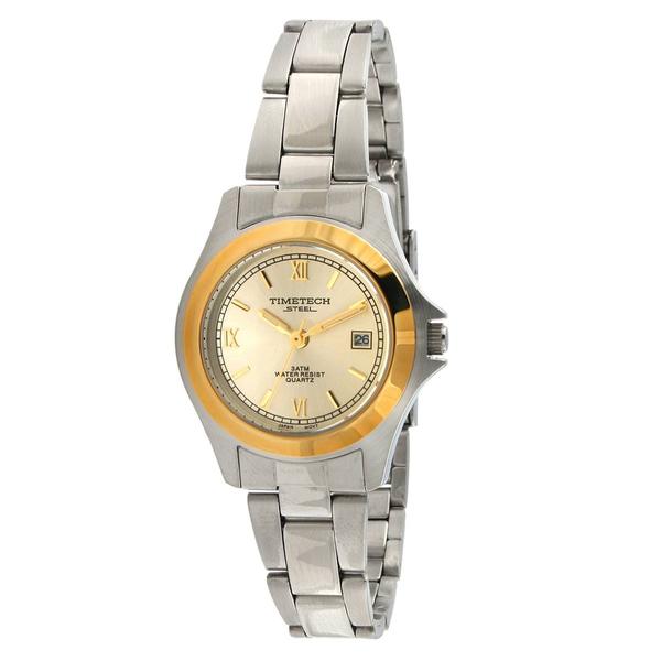 Womens TIMETECH Round Two-Tone Bracelet Watch - 3601L