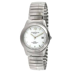 Mens TIMETECH Round White Dial Expansion Watch - 3604M