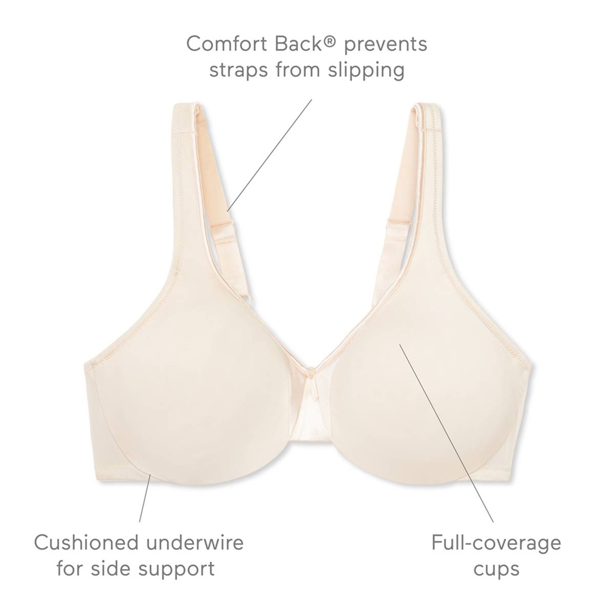 Womens Warners Signature Support Underwire Bras 35002A