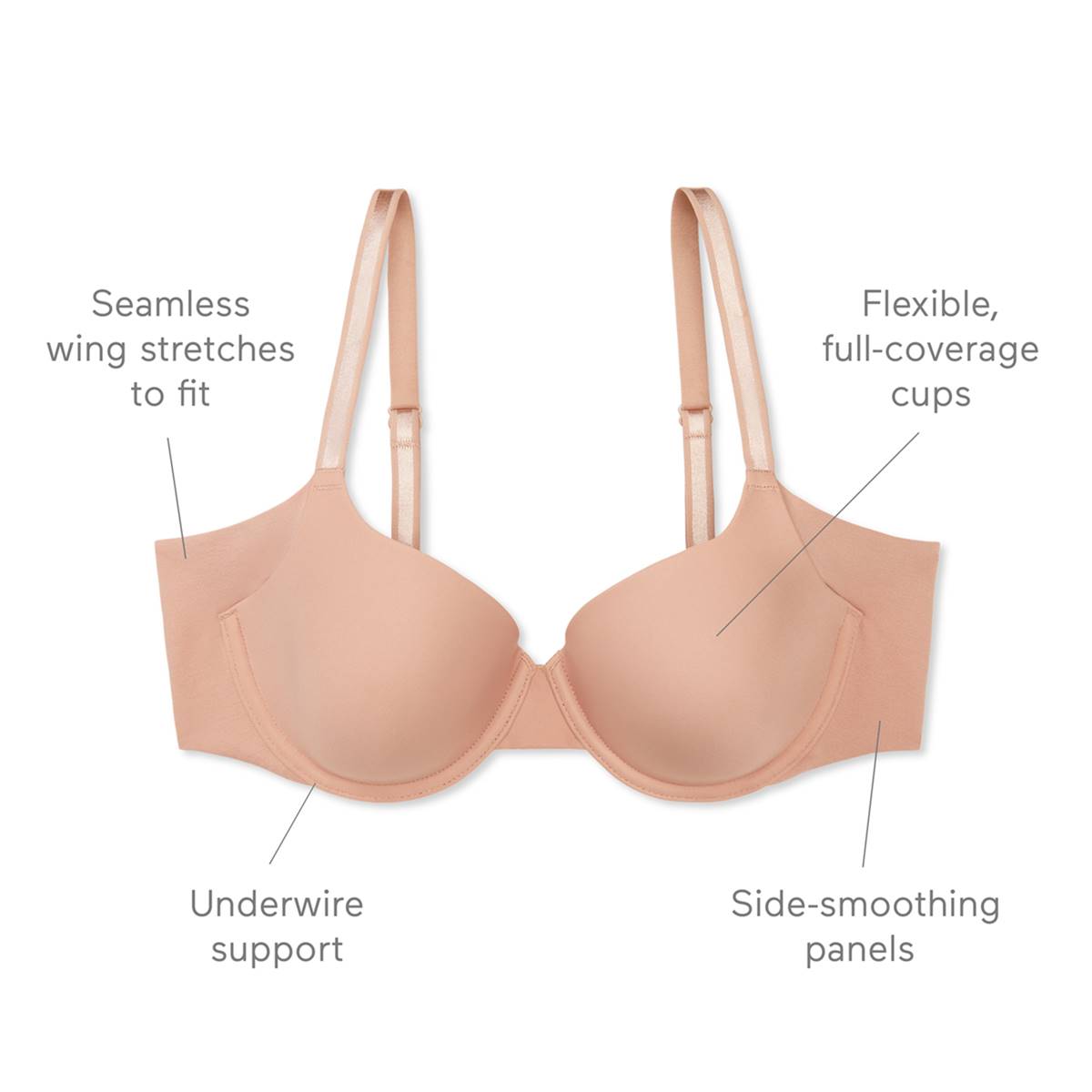 Womens Warner's No Side Effects(R) Seamless Underwire Bra RA3061A