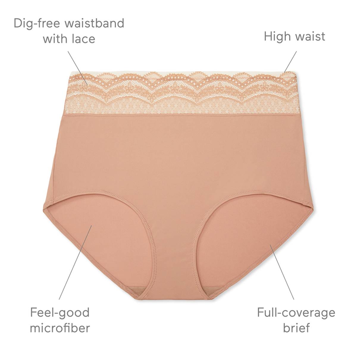 Womens Warner's No Pinching. No Problems.(R) Brief Panties RS7401P