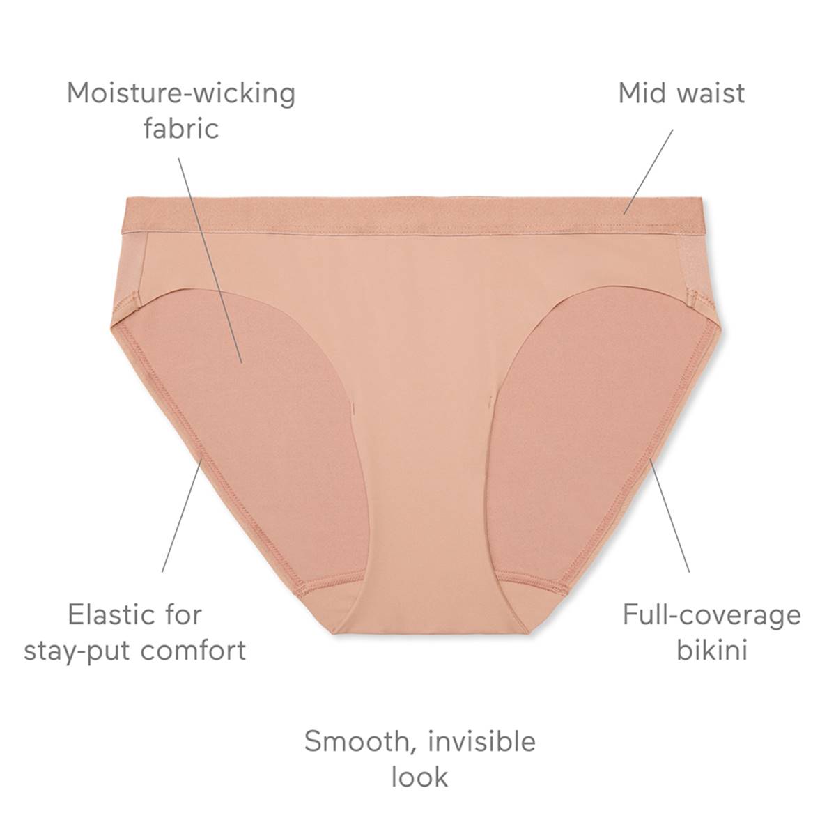 Womens Warner's Cloud 9(tm) Free Cut Bikini Panties RV8101P