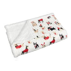 Harper Lane Holiday Puppies Sherpa Throw alternate view