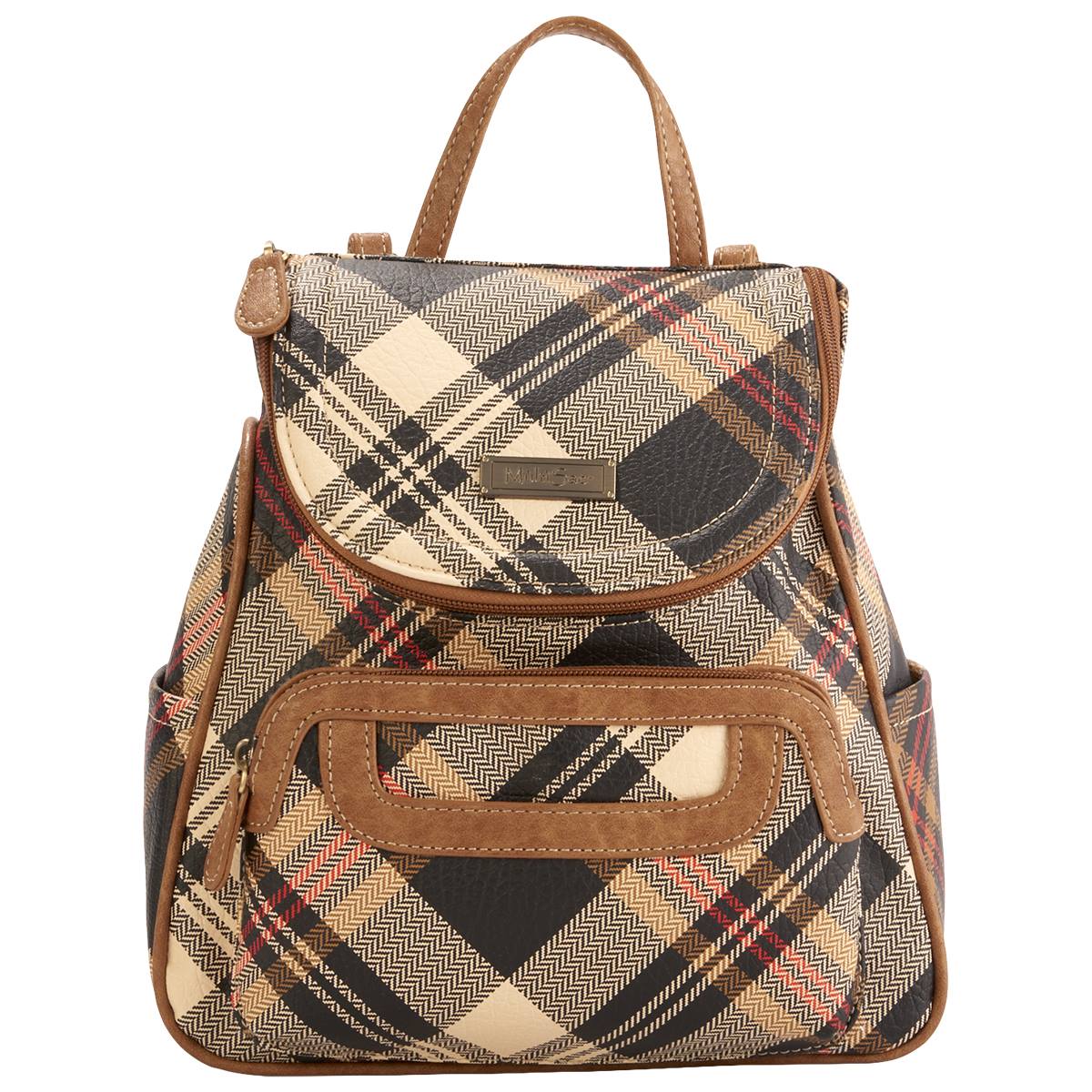 MultiSac Major Bexley Plaid Camel Backpack