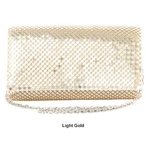 Jessica McClintock Metal Mesh Solid Clutch with Chain alternate view