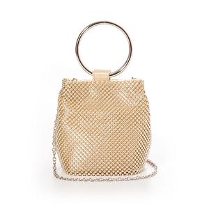 Jessica McClintock Gwen Ball Mesh Ring Solid Evening Bag