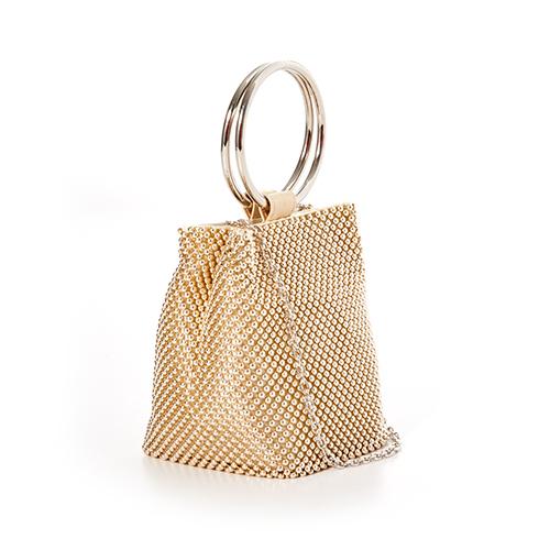 Jessica McClintock Gwen Ball Mesh Ring Solid Evening Bag alternate view