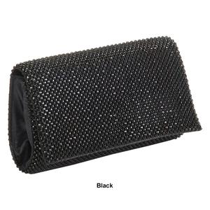 Jessica McClintock Cassie Diamonte Flap Solid Clutch with Chain alternate view