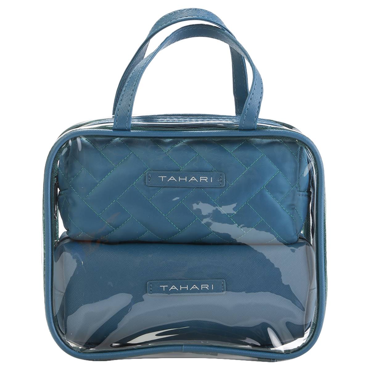 Tahari 3pc. Clear Overnight Cosmetic Case