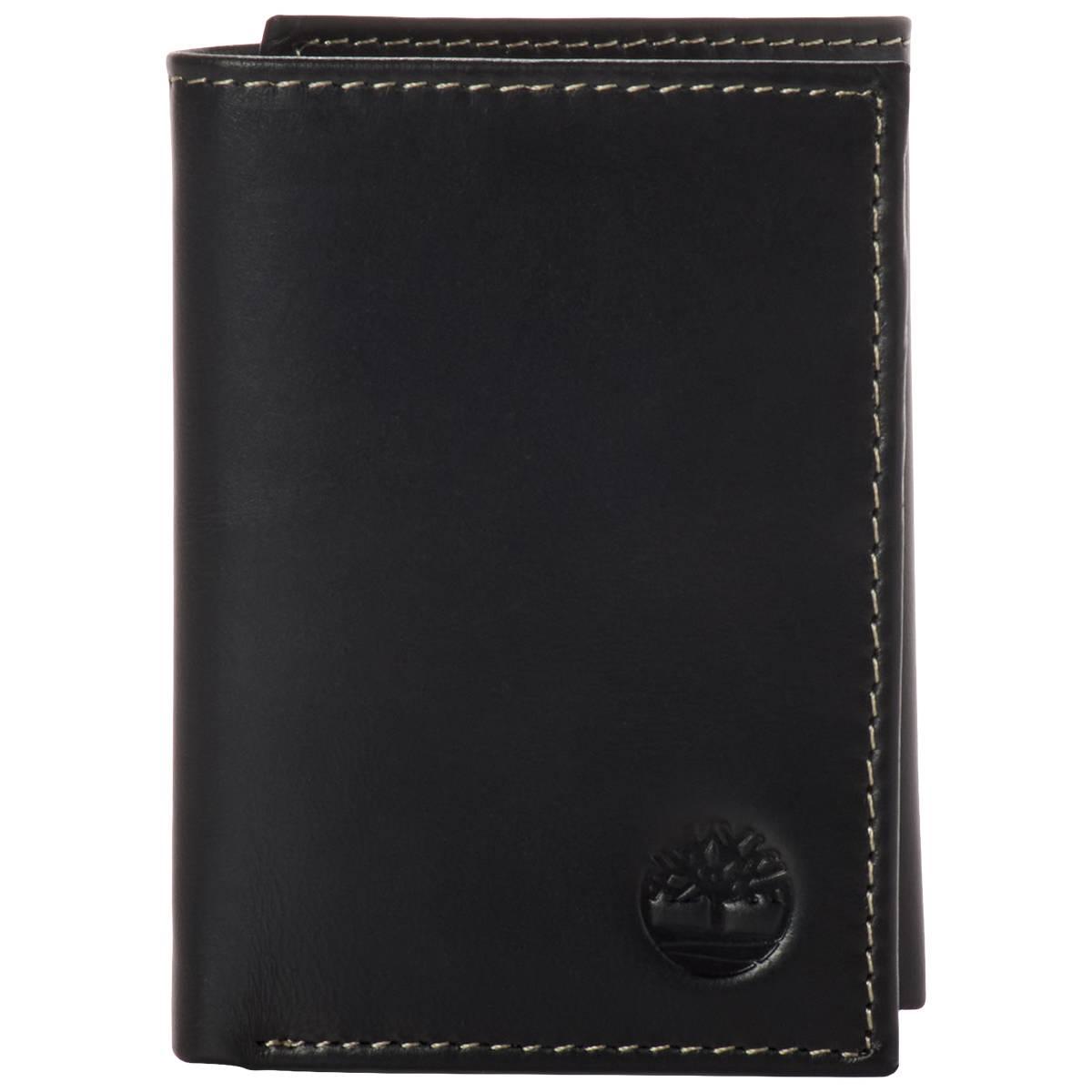 Timberland Men's Cloudy Trifold Leather Wallet - Brown